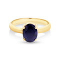 9ct Yellow Gold Oval Sapphire Ring