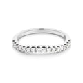 9ct White Gold Curved Diamond Wedding Ring