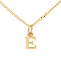 9ct Yellow Gold Block Initial Letter E
