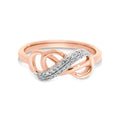 0.10ct Round Natural Diamond Infinity Ring