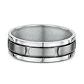 Men's 9ct White Gold & Titanium Wedding