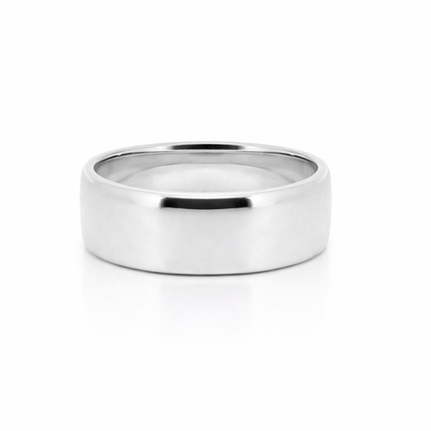Men's Sterling Silver Plain Comfort Fit Ring