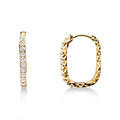 9ct Yellow Gold Huggies Set With Cubic Zirconia
