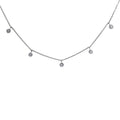 9ct White Gold Swinging Diamond Necklace