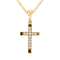 9ct Yellow Gold Cubic Zirconia Set Polished Cross
