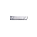 9ct White Engravable Rectangular Baby Brooch