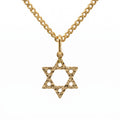9ct Italian Yellow Gold Small Star Of David Pendant