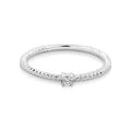 0.10ct Round Natural Diamond Stacker Ring