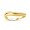Gold Vermeil 22ct Double Band Wave Ring