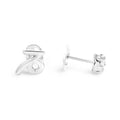 Sterling Silver Capricorn Zodiac Stud Earrings