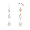 9ct Yellow Gold Ida Freshwater Pearl Drop Earrings