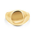 9ct Yellow Gold Men's Large Round Signet Ring