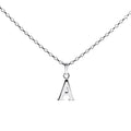 Sterling Silver Block Letter A Pendant
