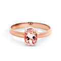 9ct Rose Gold Oval Morganite Ring