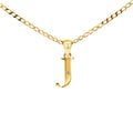 9ct Yellow Gold Diamond Set Block Initial Letter J