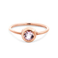 9ct Rose Gold Round Morganite Ring