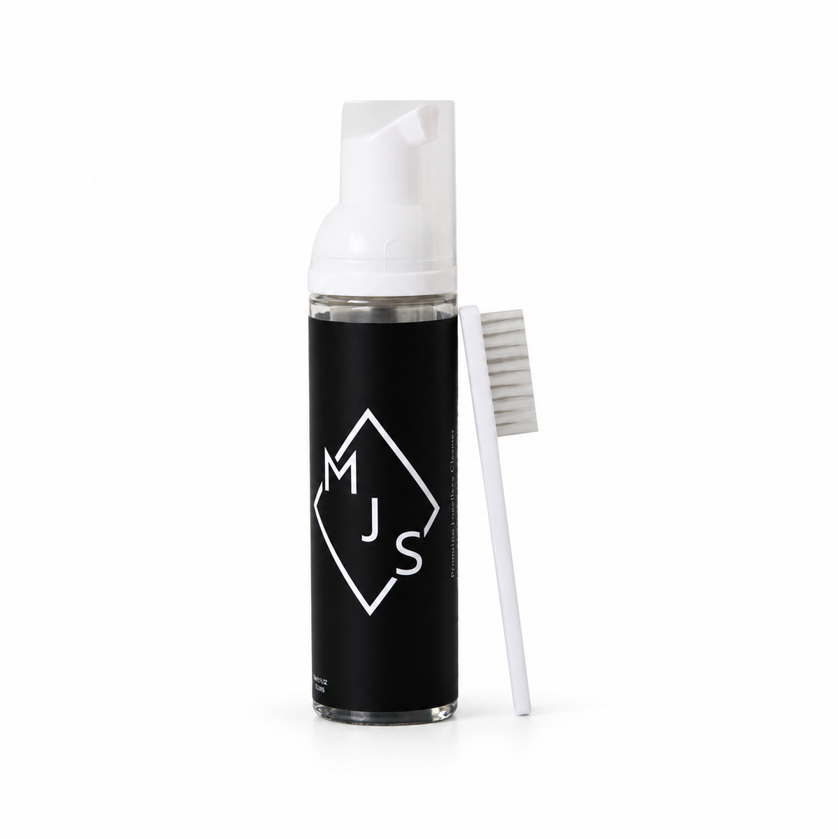 My Jewellery Shop Cleaning Foam bottle with white brush on a white background