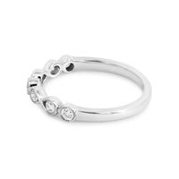 9ct White Gold Infinity Diamond Set Wedding Ring
