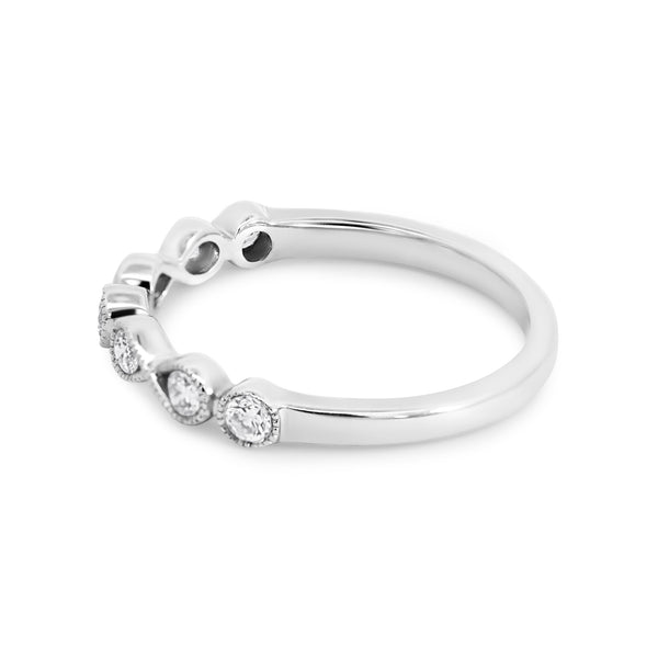 9ct White Gold Infinity Diamond Set Wedding Ring - alternate view