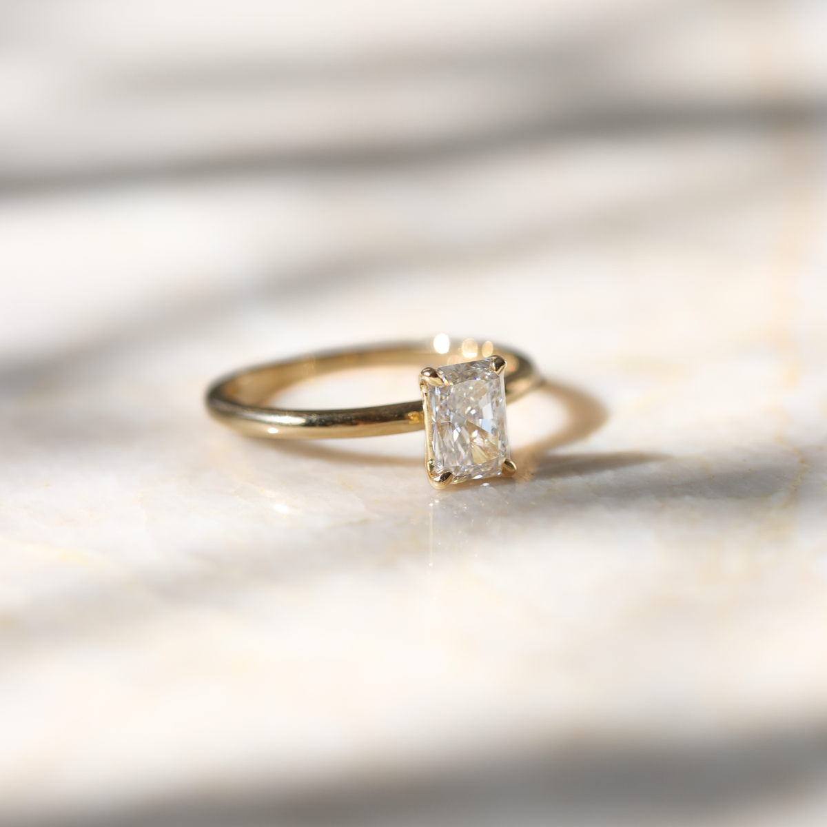 The Anna | 1.00ct Radiant Lab Grown Diamond Engagement Ring
