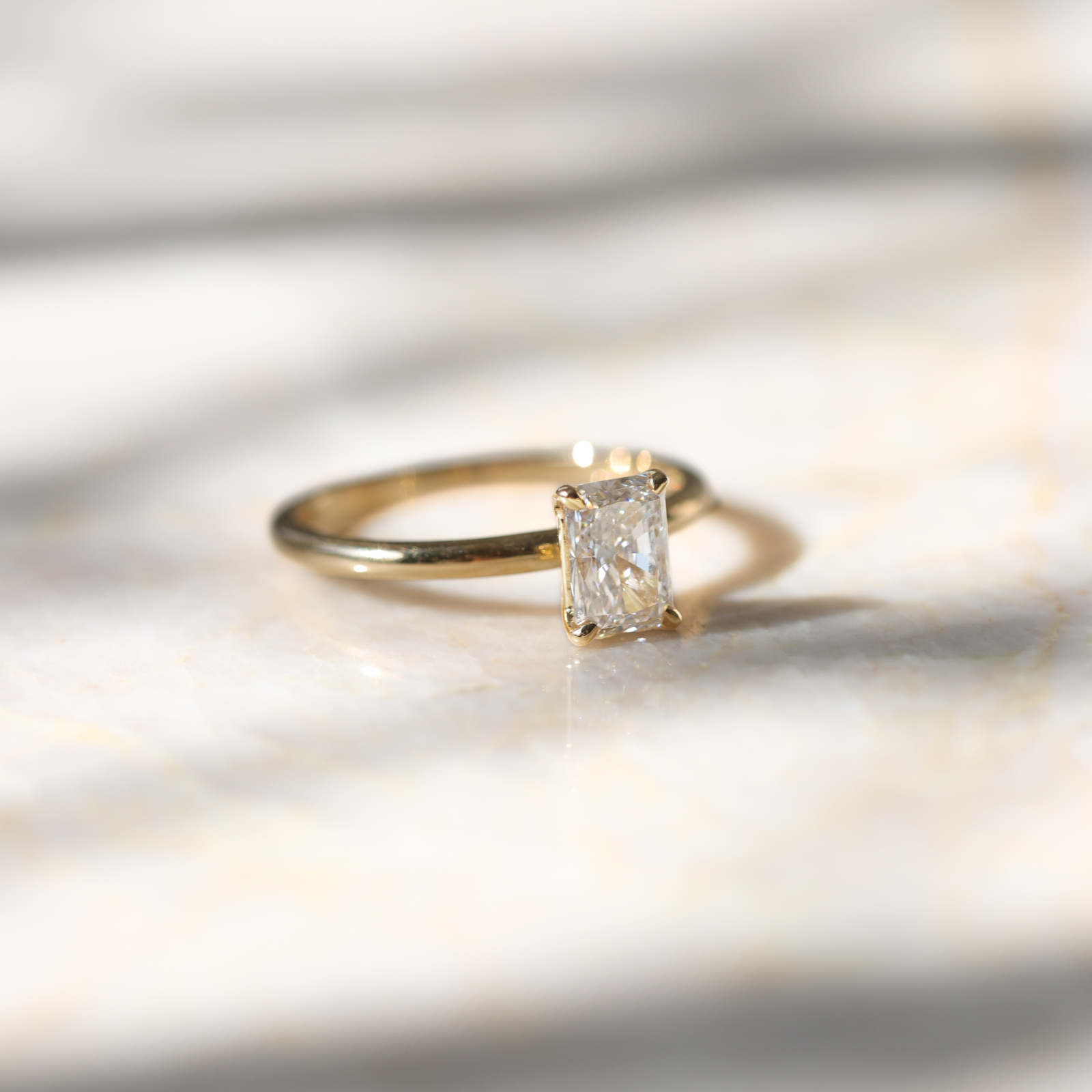 The Anna | 1.00ct Radiant Lab Grown Diamond Engagement Ring
