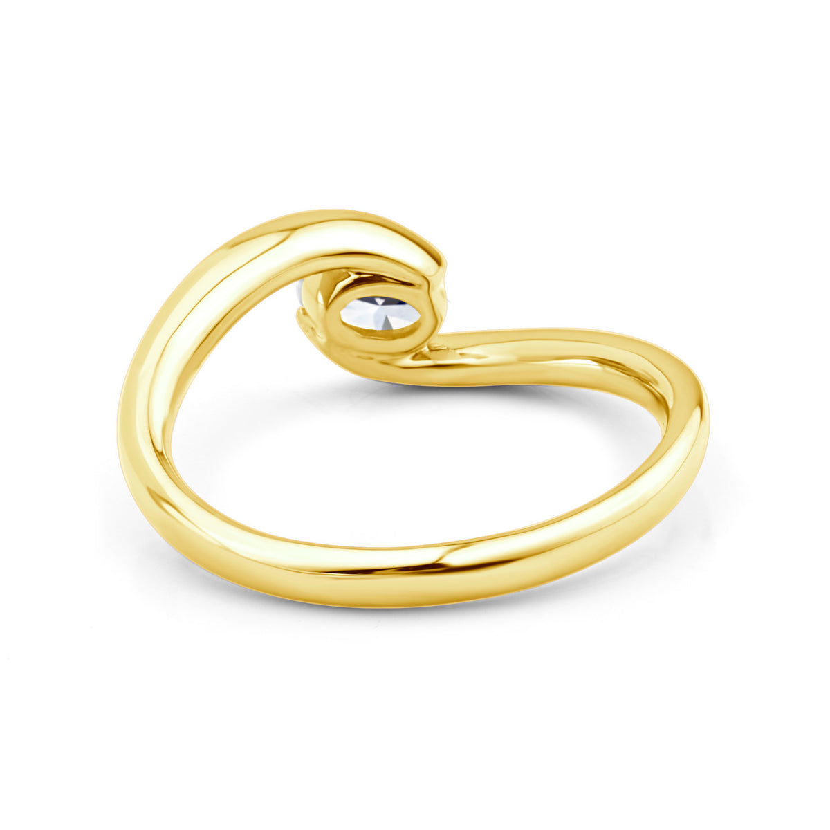 9ct Yellow Gold Oval Tension Set Lab Grown Diamond Dress Ring
