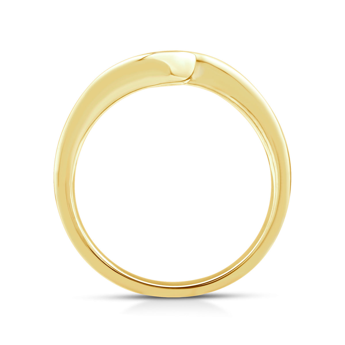 9ct Yellow Gold Oval Tension Set Lab Grown Diamond Dress Ring