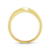 9ct Yellow Gold Oval Tension Set Lab Grown Diamond Dress Ring