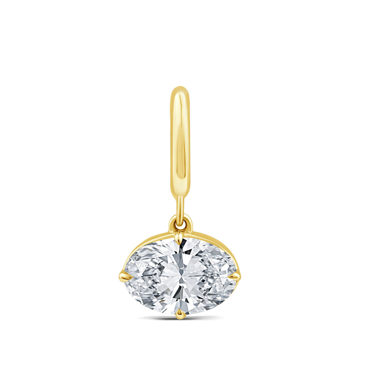 9ct Yellow Gold Oval Lab Grown Diamond Enhancer