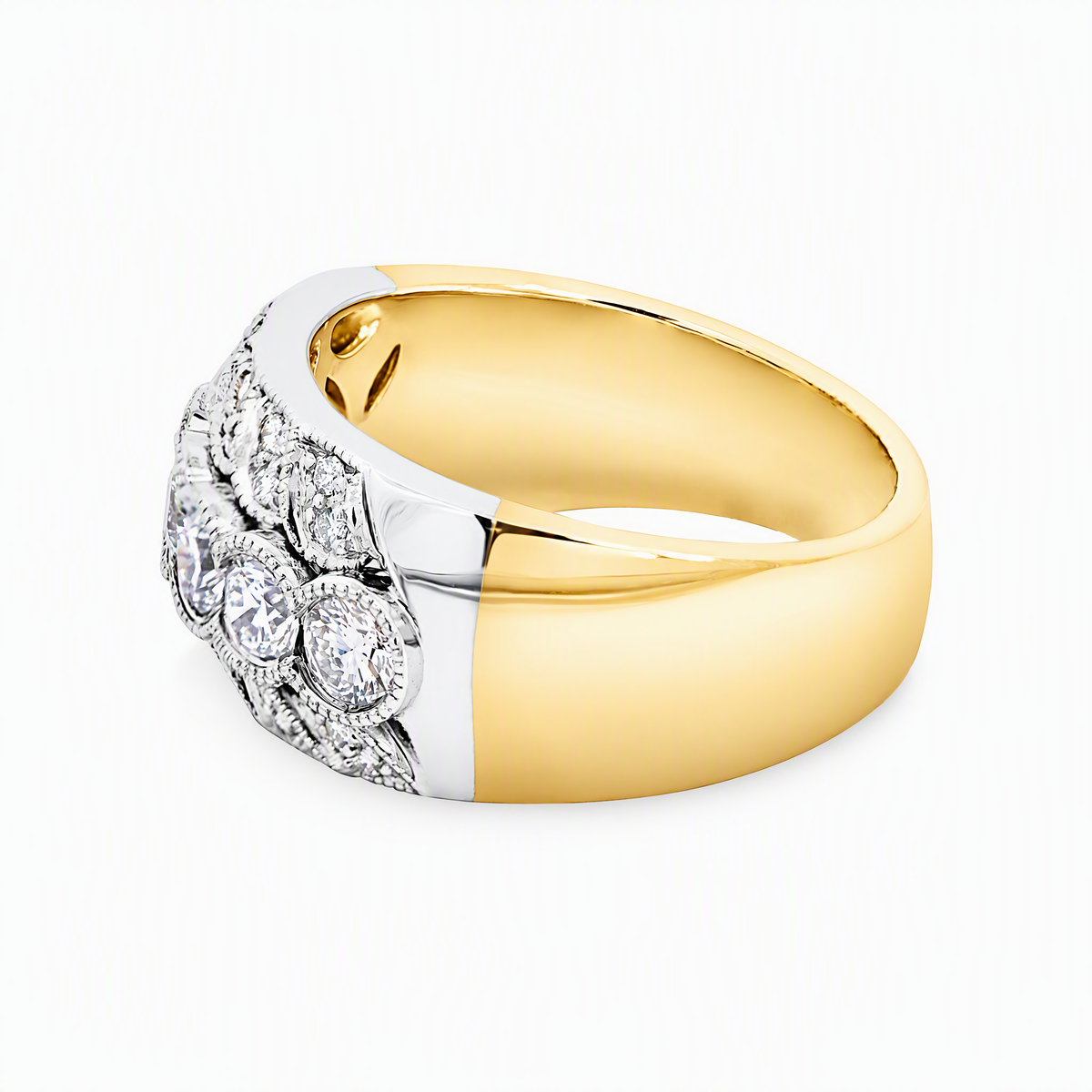 18ct Yellow Gold 1.04ct Natural Diamond Dress Ring