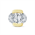 9ct Yellow Gold Single Oval Lab Grown Diamond Stud Earring