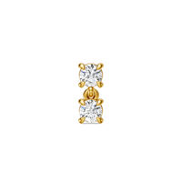 9ct Yellow Gold Single Lab Grown Diamond Dangle Earring