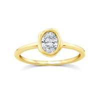 Gold Vermeil 22ct Organic Lab Grown Diamond Ring