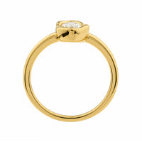 Gold Vermeil 22ct Organic Lab Grown Diamond Ring