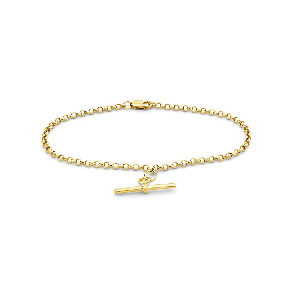 Gold Vermeil 22ct Belcher Fob Bracelet