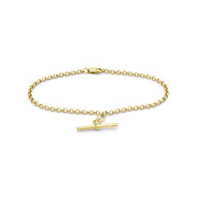 Gold Vermeil 22ct Belcher Fob Bracelet
