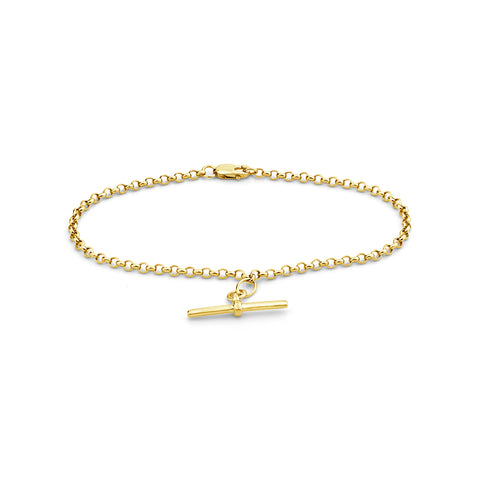 Gold Vermeil 22ct Belcher Fob Bracelet