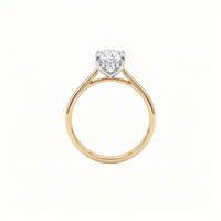 1.05ct Round Lab Grown Diamond Engagement Ring With Hidden Halo