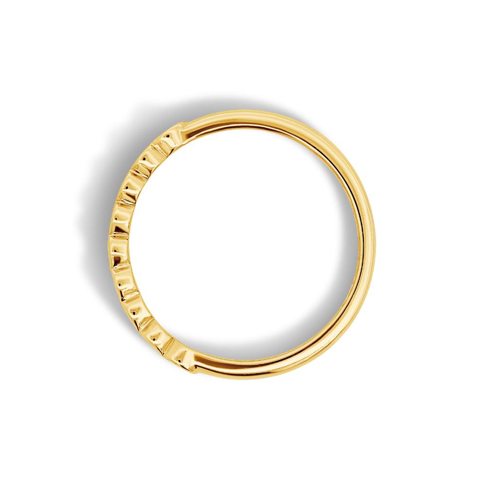 18ct Yellow Gold Bezel Set Lab Grown Diamond Wedding Ring