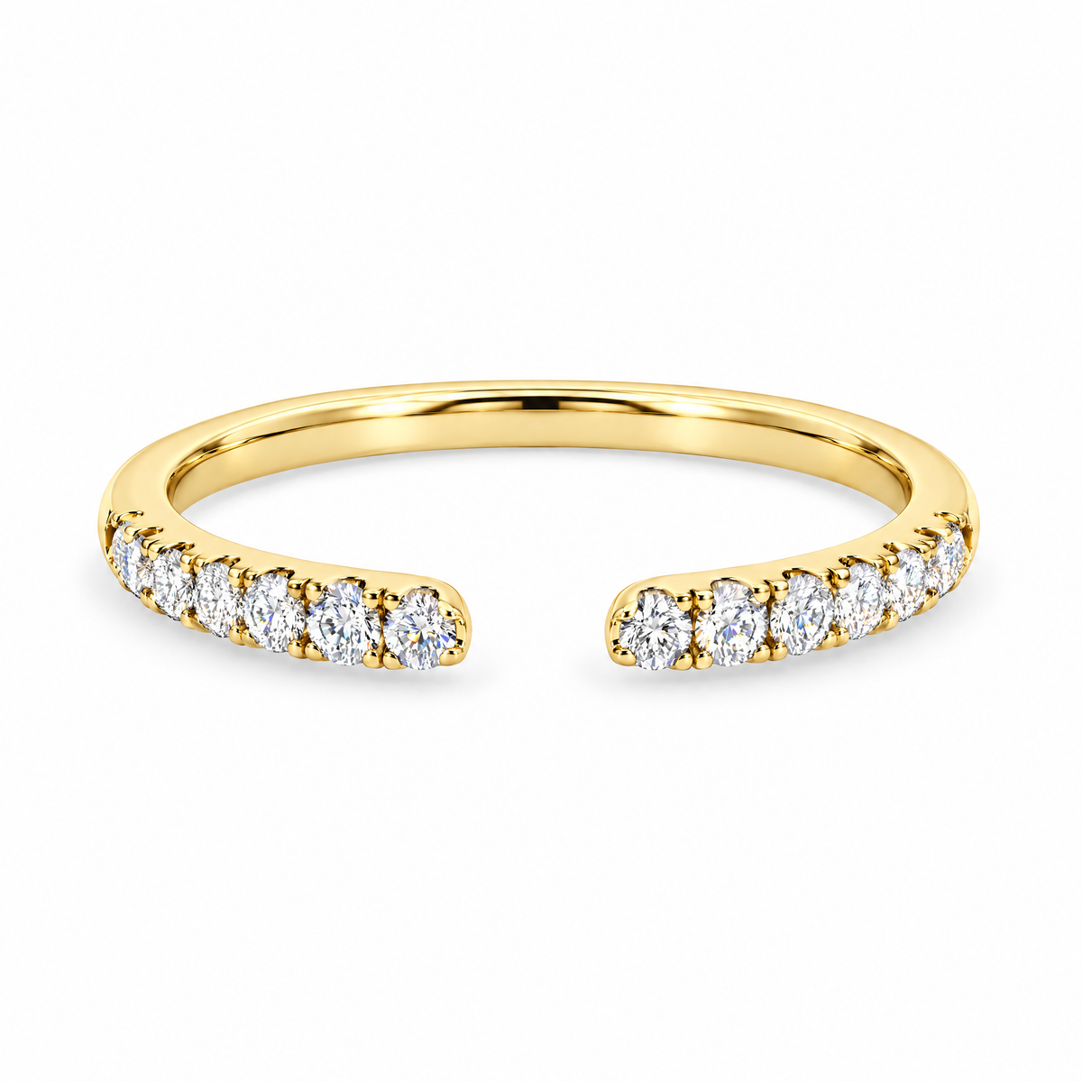 9ct Yellow Gold Lab Grown Diamond Open Ring