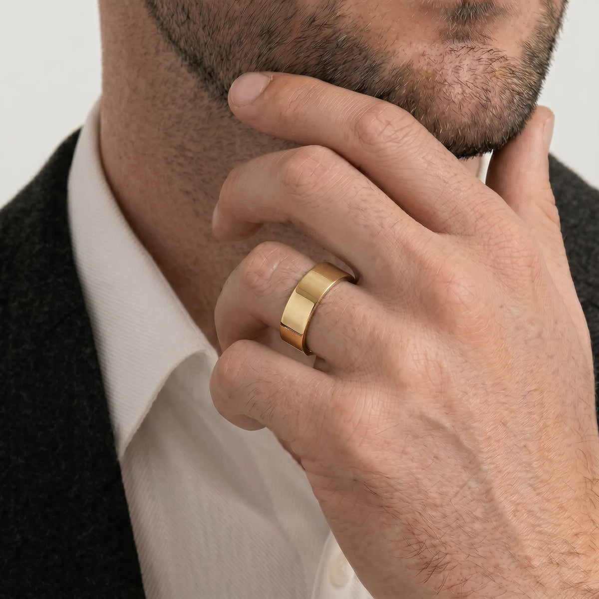 9ct Yellow Gold Mens Wedding Ring