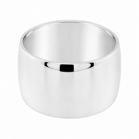 Ladies 9ct White Gold Barrel Wedding Ring