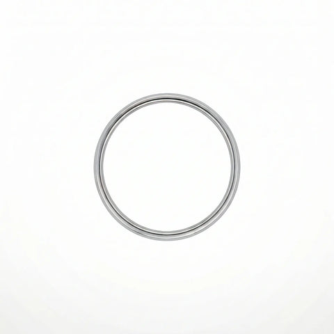 9ct White Gold Barrel Ladies Wedding Ring - alternate view