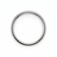 Men's Titanium Satin & Polished Strip Wedding Ring