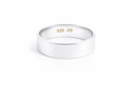 Men's Sterling Silver Polished Flat Profile Wedding Ring