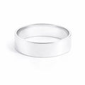 Men's Sterling Silver Polished Flat Profile Wedding Ring
