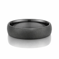 Black Zirconium Half Round Matte Finish Men's Wedding Ring