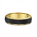 Men's 9ct Yellow Gold & Carbon Fibre Wedding Ring