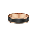 Men's 9ct Rose Gold & Carbon Fibre Wedding Ring