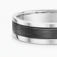 Titanium And Carbon Fibre Men's Wedding Ring